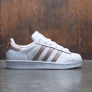 Gold Stripe Adidas Superstar